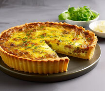 Quiche, alloco, viande hachée