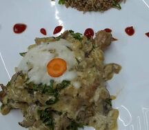 Poulet à la crème fraîche aux champignons