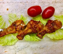 Шашлык из куриного голеня в лаваше