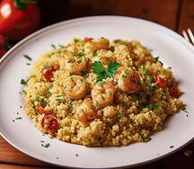 Crevette sautées au couscous