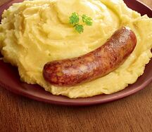Purée de pommes de terres saucisses