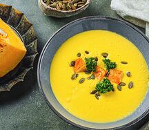 Тыквенный крем-суп с тофу