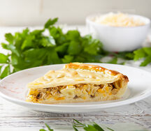 Пирог с капустой и грибами