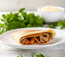 Блин с грибами