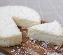 Кокосовый чизкейк, половинка