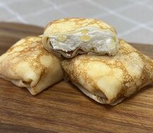 Блинчики с творогом и грушей