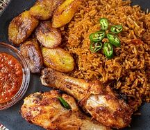 Riz jollof au poulet