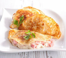 Crêpe jambon fromage