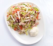 Салат Грибной с ветчиной