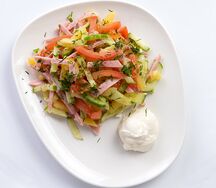 Салат Картофельный с ветчиной