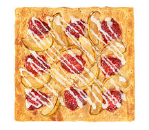 Сладкая пицца Клубника яблоко