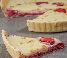 Тарт вишня в белом шоколаде