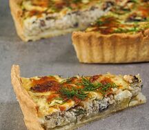 Киш грибы и курица