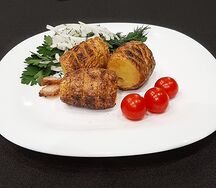 Картофель с салом по-кавказски