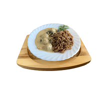 Гречневая паста с фрикадельками