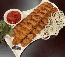Люля-кебаб из говядины с овощами