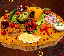 Перец болгарский, жареный на углях