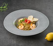 Спагетти с креветками