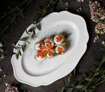 Пшеничные с красной икрой