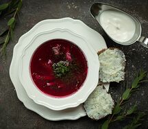 Борщ со смальцем