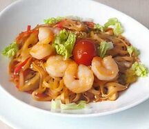 Удон с креветками