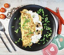 Бромбарак с лососем и сыром