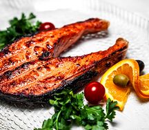 Семга на мангале