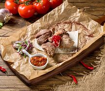 Говяжья мякоть и люля-кебаб из говядины