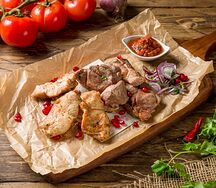 Говядина (мякоть) и куриное филе