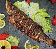 Сибас на мангале