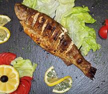 Форель радужная на мангале