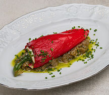 Печеный перец рамиро со сливочным кремом