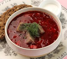 Борщ с говяжьей грудинкой