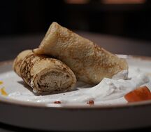 Домашние блинчики с мясом