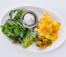 Завтрак скрэмбл и лосось