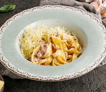 Карбонара с турецким беконом