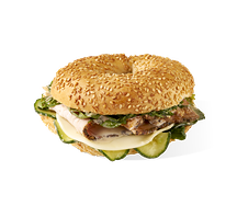 Бейгл с индейкой и сыром чеддер