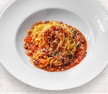 Паста Болоньезе с мясным рагу 