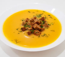 Суп-пюре из натуральных овощей с гренками