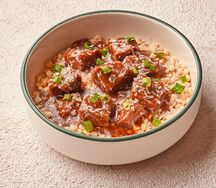 Томленые говяжьи щечки с птитимом