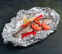 Форель радужный в фольге