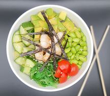 Поке с ореховым соусом Креветка