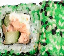 Икура с жареным лососем