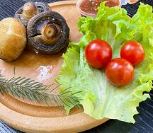 Шампиньон на углях