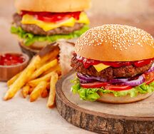 Бургер куриный на мангале