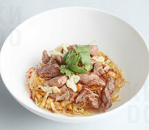 Лапша рисовая с телятиной