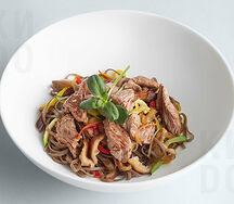 Лапша гречневая с телятиной