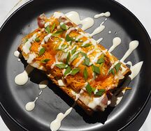 Вафля Колбаски и бекон