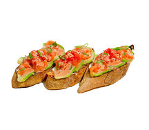 Брускетта с лососем