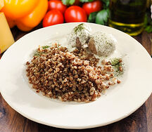 Тефтели с гречкой и луком Бизнес-ланч